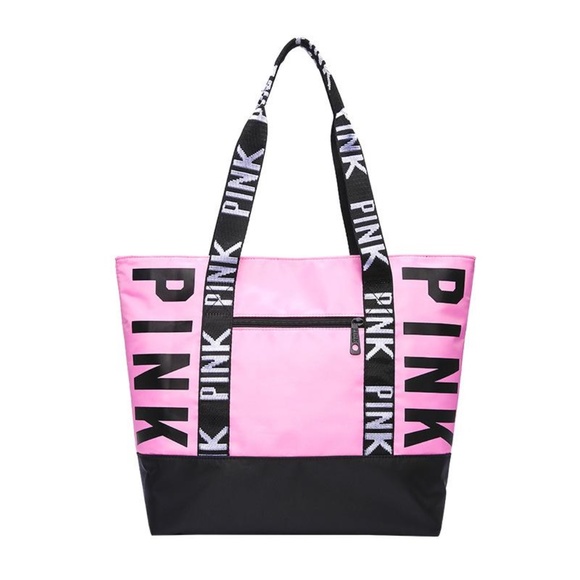PINK Victoria's Secret Handbags - Pink/Black Tote